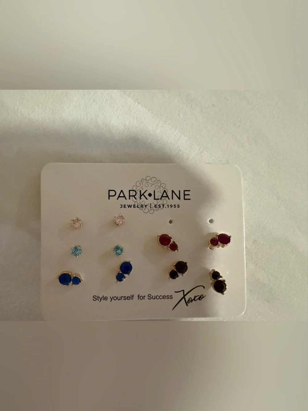 Park Lane Pink, Aqua, Blue, Red and Black Stud Earring Set of 5